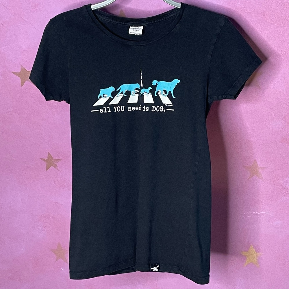 All You Need Is Dog Beatles Crosswalk Tee Dog Is Good Small